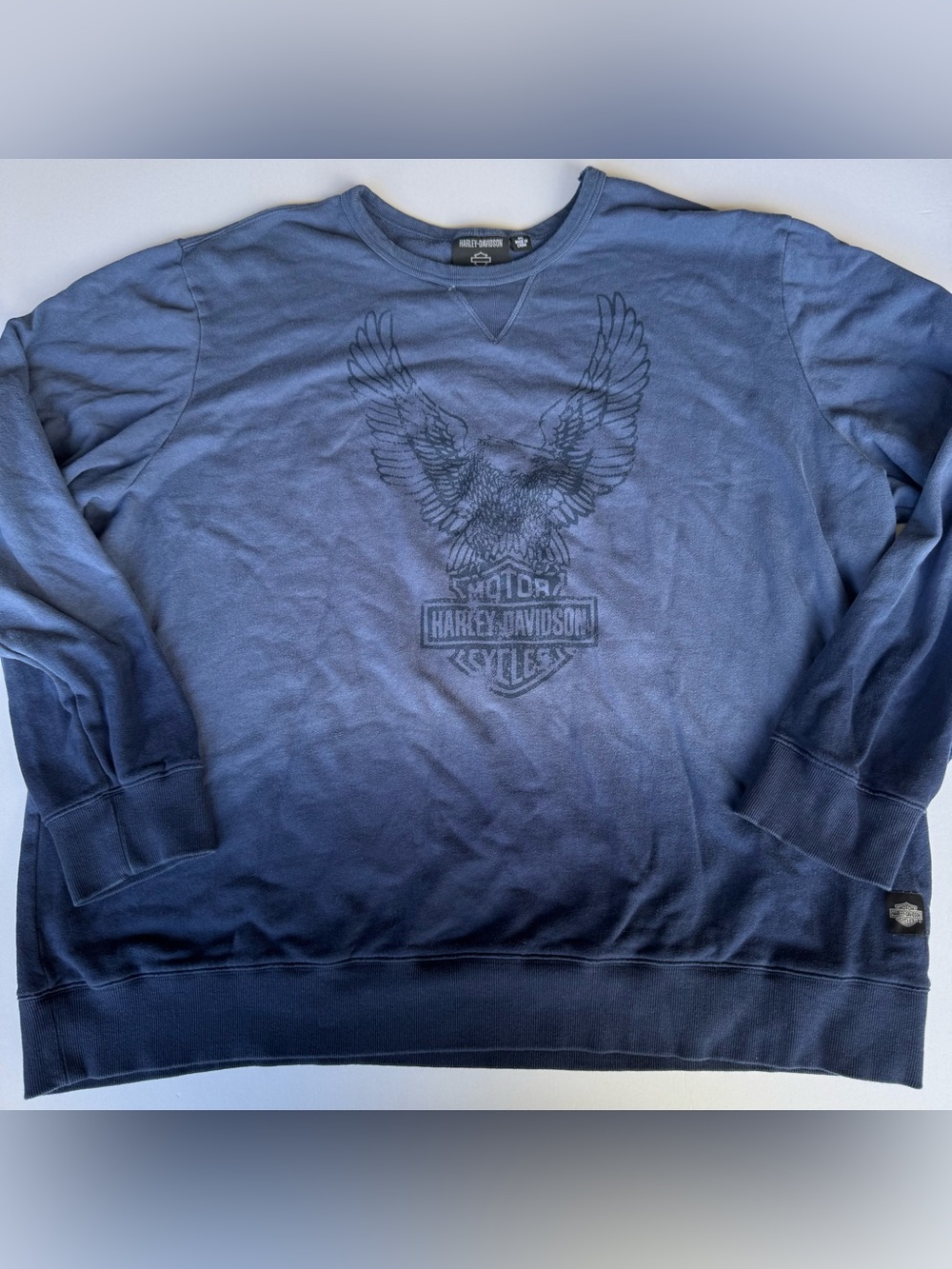 Harley-Davidson Navy Crewneck with Eagle Graphic